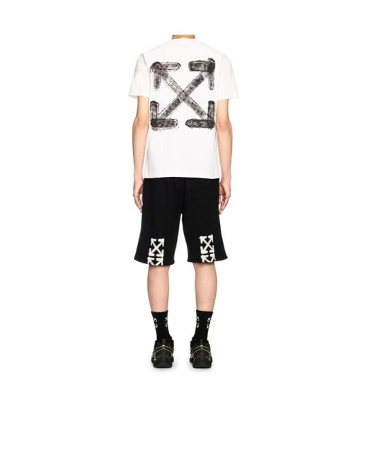 Off-White c/o Virgil Abloh White Spray Arrow Crewneck T-Shirt for men