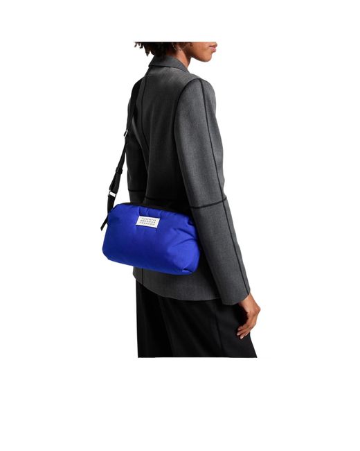 Maison Margiela Blue Woven Medium Camera Bag