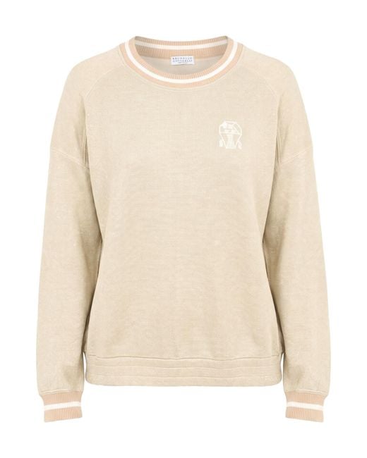 Brunello Cucinelli Natural Solid Colour Sweatshirts