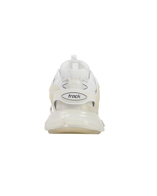 Balenciaga White Track Clear Sole Sneakers