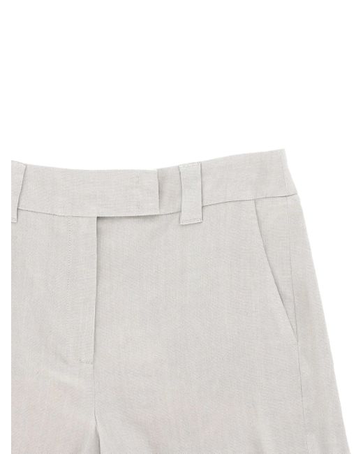 Marella White Belt Loop Shorts
