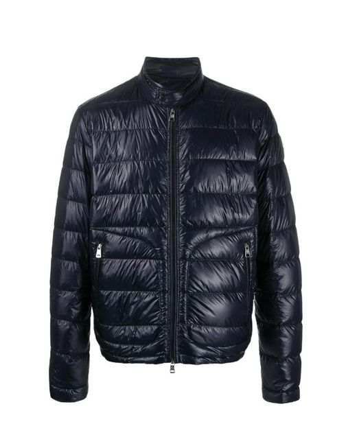 Moncler Blue Zip-Up Puffer Jacket for men