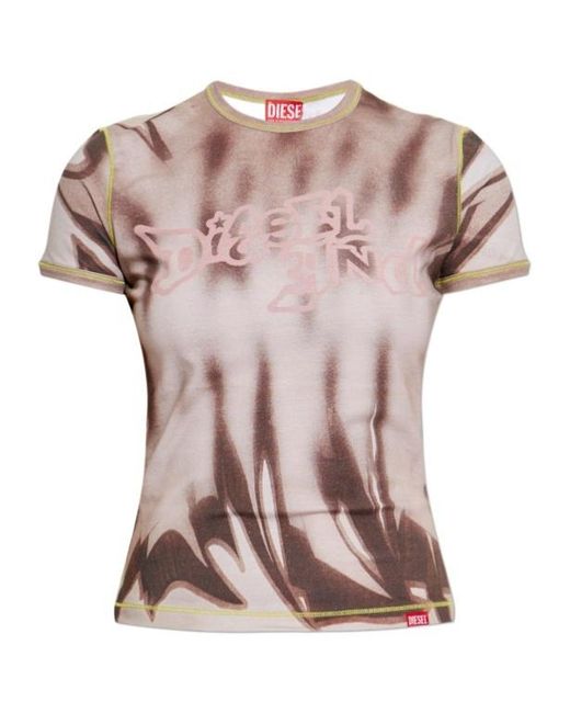 DIESEL Pink T-Grafi T-Shirt