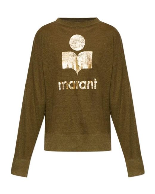 Isabel Marant Green Isabel Marant Étoile Klowia Logo T-Shirt