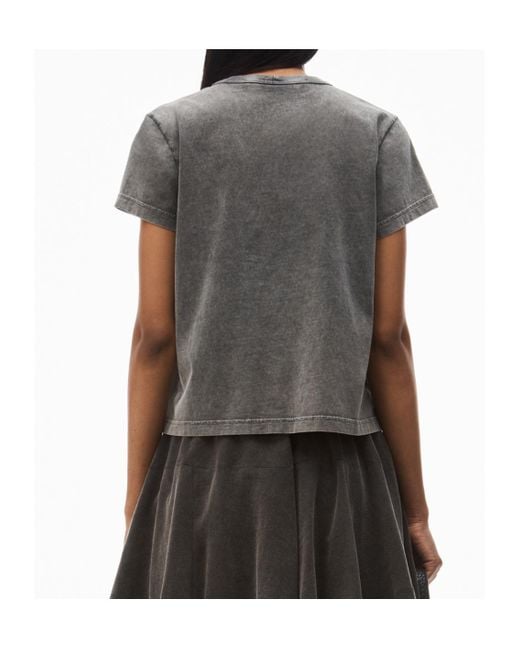 Alexander Wang Gray T By Blade Logo-Embossed T-Shirt
