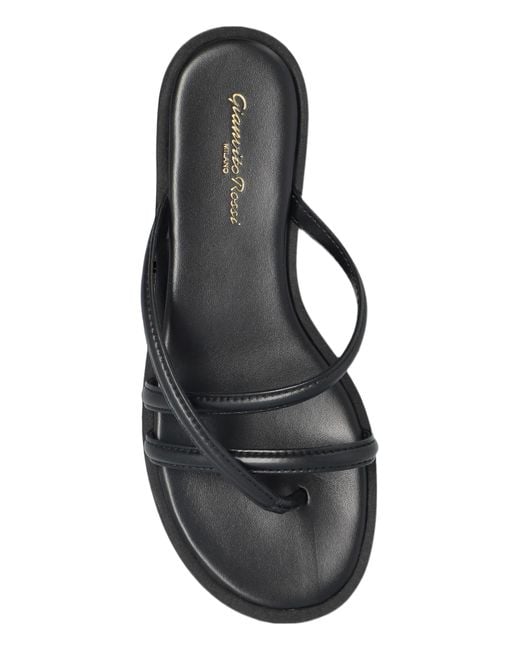 Gianvito Rossi Black Platform Strappy Slides