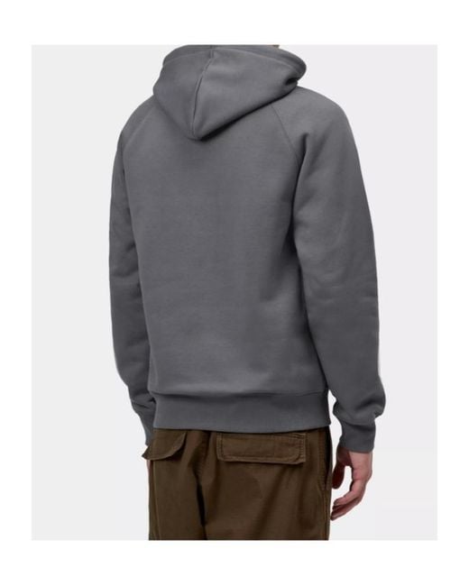 Carhartt Gray Hooded Chase Sweatshirt for men