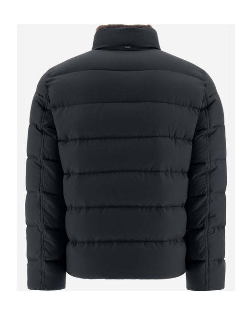 Herno Blue High-Neck Padded Coat for men