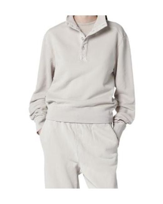 Entire studios Gray Buttoned Stand-Collar Sweater