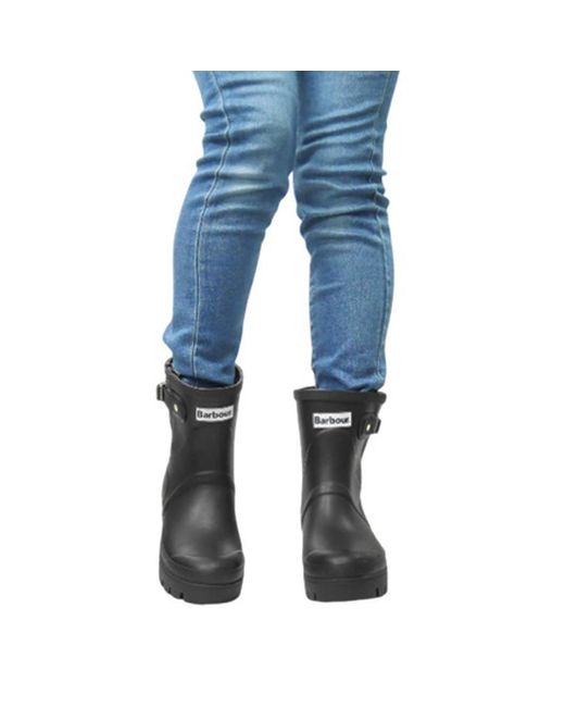 Barbour Black Round-Toe Ankle Boots
