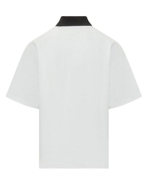Lanvin White Short-Sleeved Polo Shirt for men