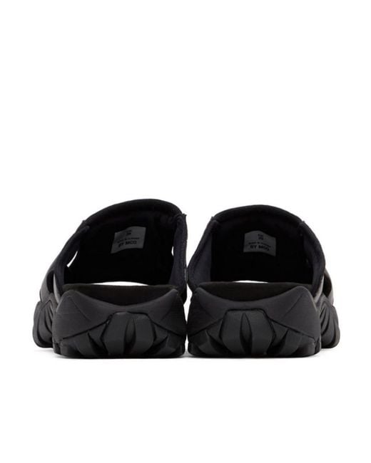 McQ Alexander McQueen Black Padded Logo-Patch Slippers for men