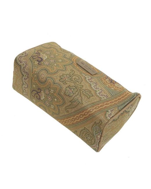 Etro Natural Zippered Clutch