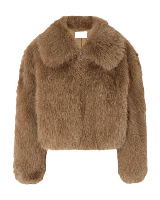 Frankie Shop Brown Hope Fur Jacket