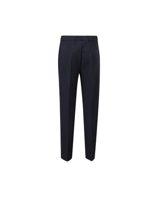 Max Mara Blue Elastic Waist Casual Pants