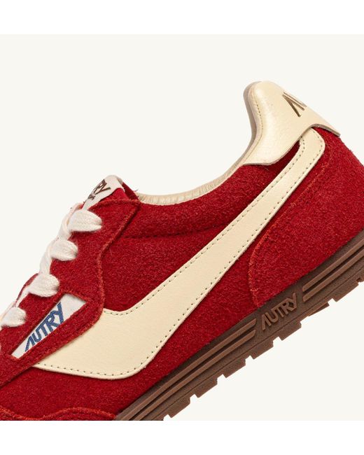 Autry Red Windspin Lace-Up Sneakers for men