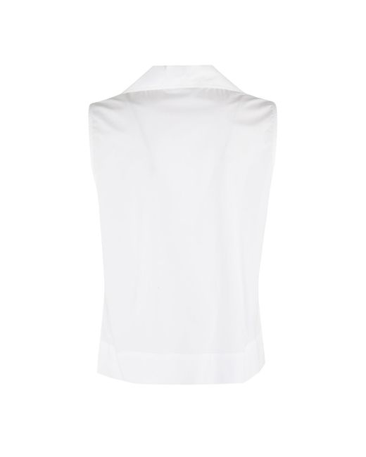Seventy White Poplin Top