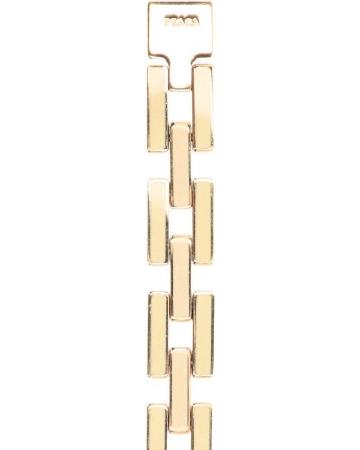 Prada White H-Link Bracelet