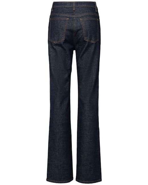 Khaite Blue Danielle Denim High-Rise Straight Jeans