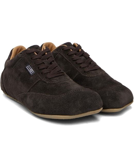 MM6 by Maison Margiela Brown Lace-Up Sneakers