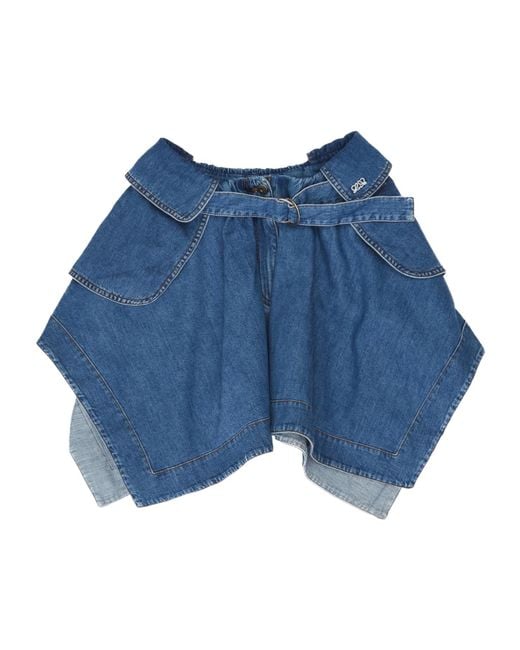 Loewe Blue Belted Asymmetric Skirt