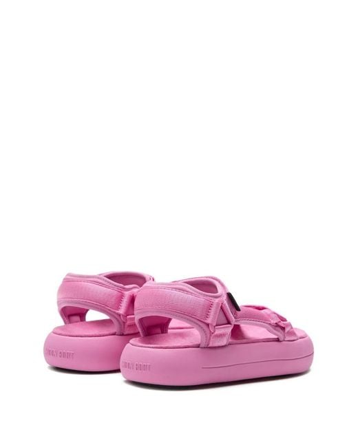 Moon Boot Pink Logo-Strap Platform Sandals for men