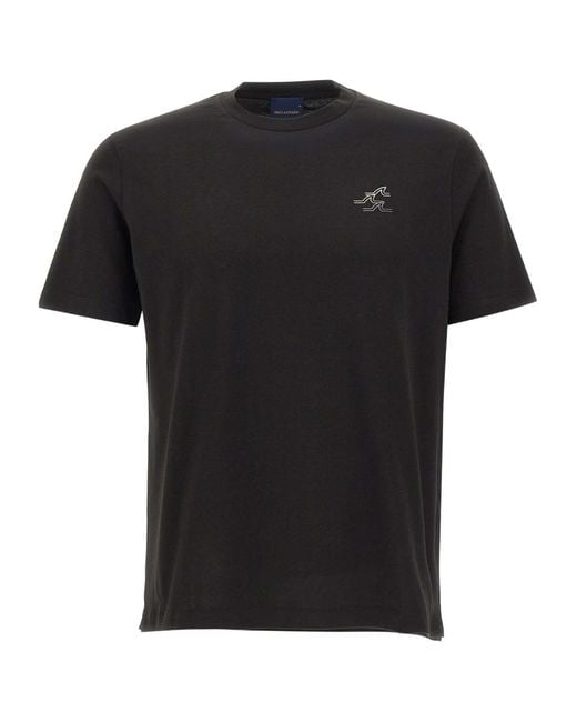 Paul & Shark Black Logo Crew-Neck T-Shirt for men