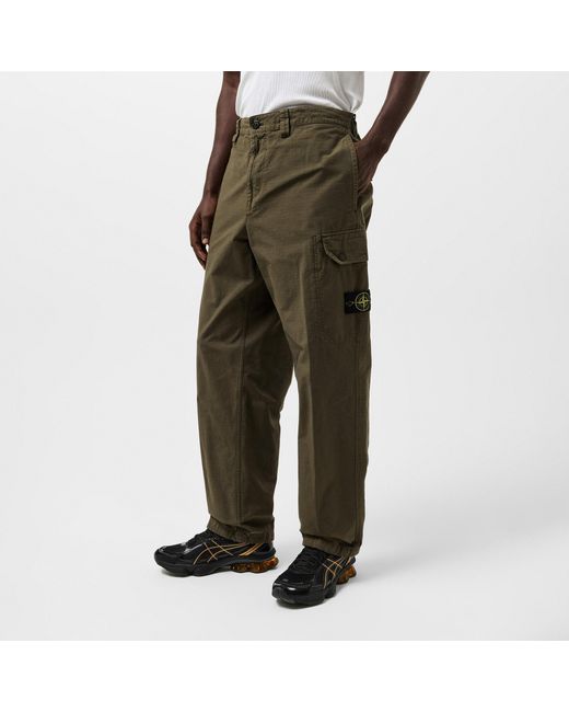 Stone Island Green Straight-Leg Casual Pants for men