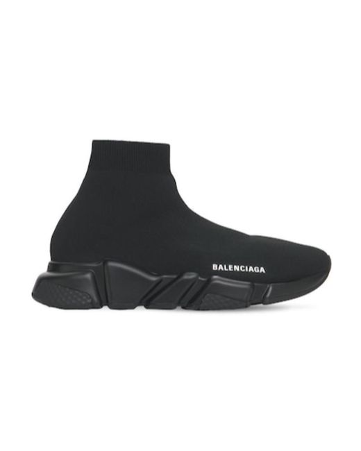 Balenciaga Black Knitted Step-On Casual Sneakers