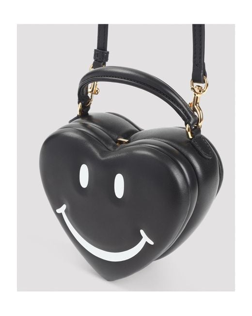 Moschino White Printed Top Handle Shoulder Bag