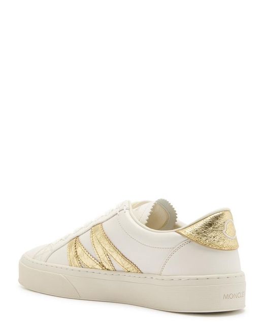 Moncler White Monaco 2 Panelled Suede Sneakers
