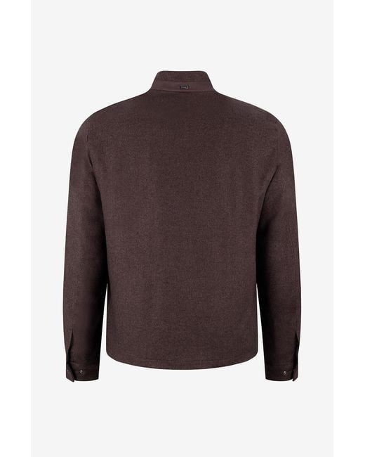 Herno Brown Long-Sleeve Casual Jacket for men