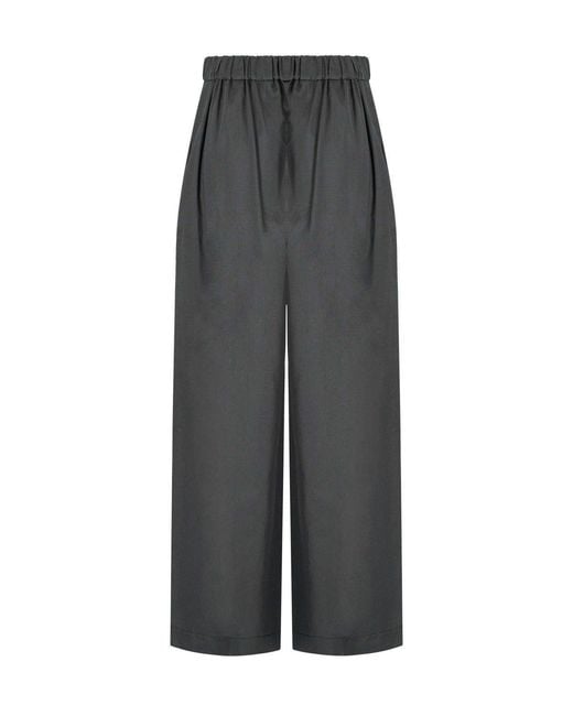 Max Mara Gray High-Waisted Trousers