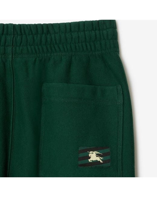 Burberry Green Logo Patch Sweatpants