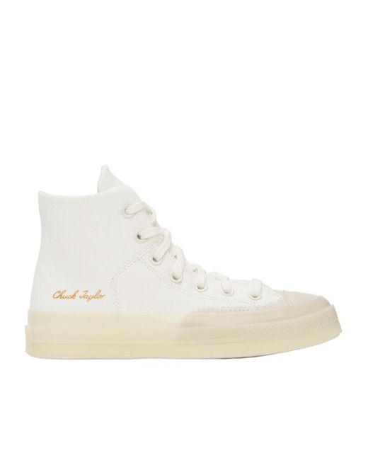 Converse Natural Logo Patch High-Top Skate Shoes for men
