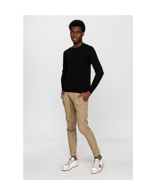 Paolo Pecora Black Contrast Trim V-Neck Polo Shirt for men
