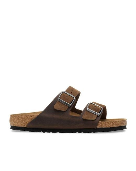 Birkenstock Brown Arizona Double-Strap Flat Sandals for men