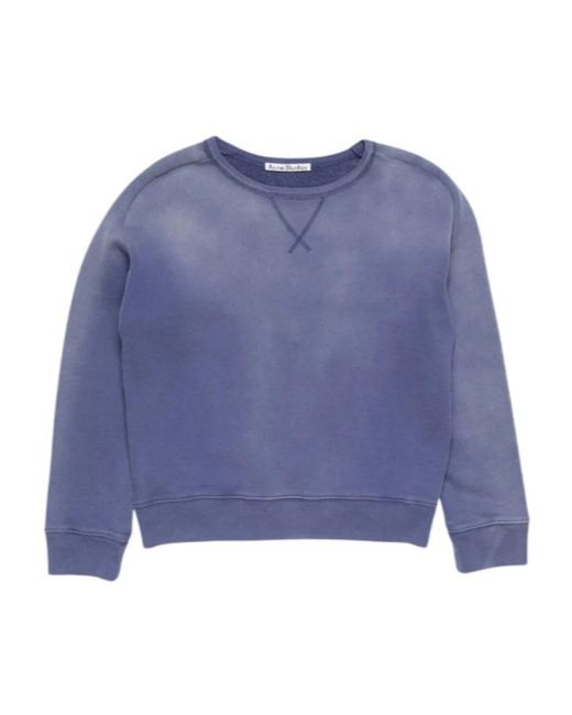Acne Blue Sprayed Logo Sweatshirt for men