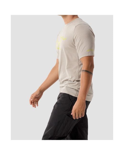 Arc'teryx Gray Ionia Merino Wool Logo Shirt Ss for men