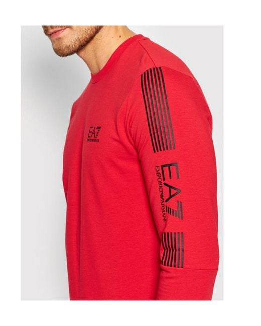 EA7 Red Logo Sweater for men