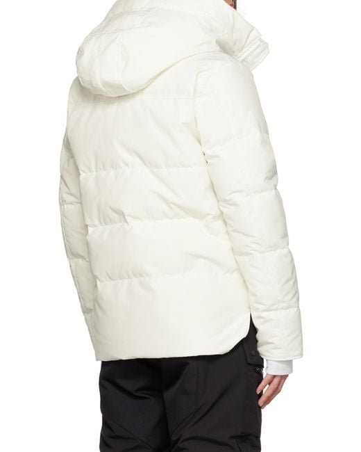 Canada Goose White Humanature Series Macmillan Quilted Down Jacket for men