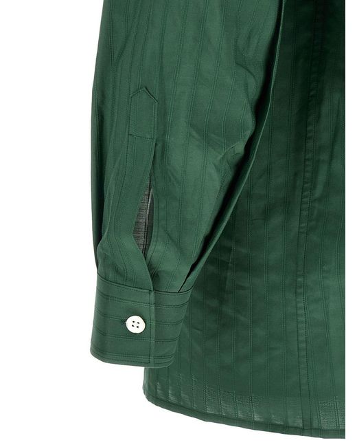 NAMACHEKO Green Striped Shirt for men