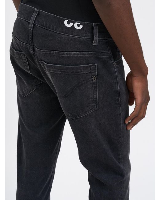 Dondup Black Logo Jeans for men