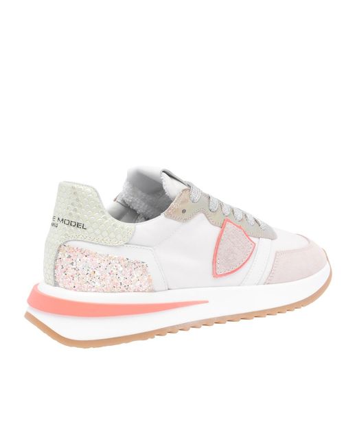 Philippe Model White Tropez 2.1 Lace-Up Sneakers