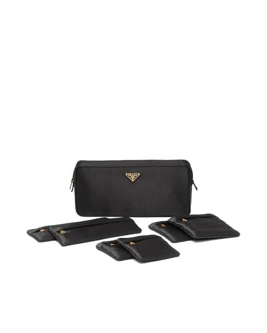 Prada Black Silk Satin Jewelry Case