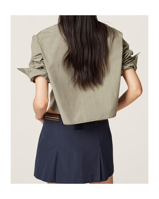 Miu Miu Natural Technical Check Shirt
