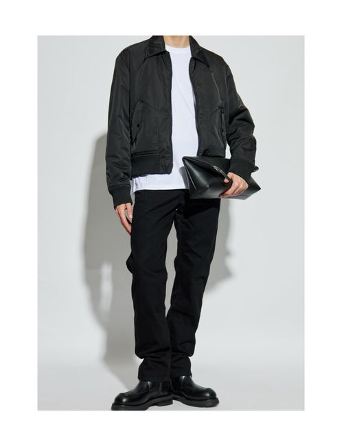 Balmain Black Nylon Bomber Jacket