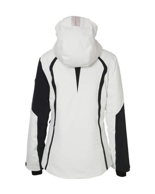 EA7 White Logo Hooded Casual Jacket