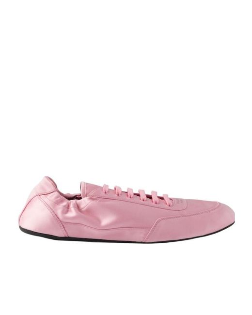 Prada Pink Collapse Low-Top Sneakers
