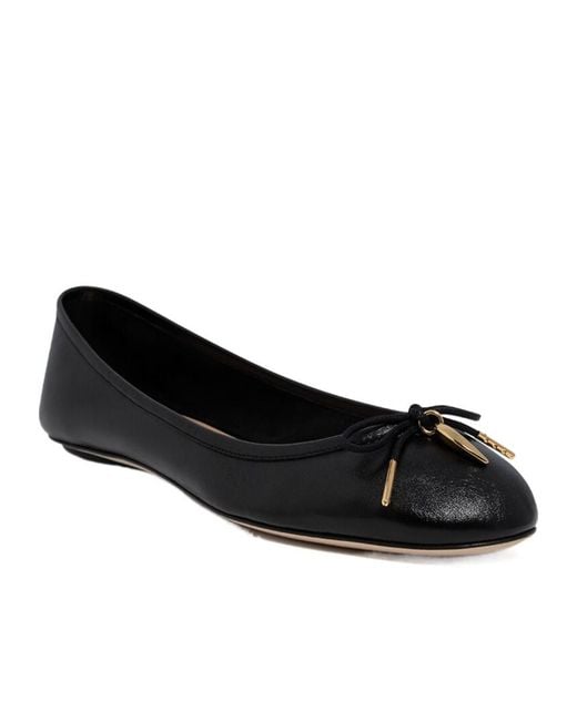 Chloé Black Round-Toe Flat Shoes